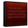 Inspirational Quote by Confucius on Earthy Background-nagib-Framed Stretched Canvas