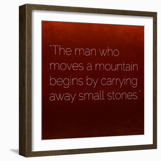 Inspirational Quote by Confucius on Earthy Background-nagib-Framed Art Print