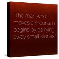 Inspirational Quote by Confucius on Earthy Background-nagib-Stretched Canvas