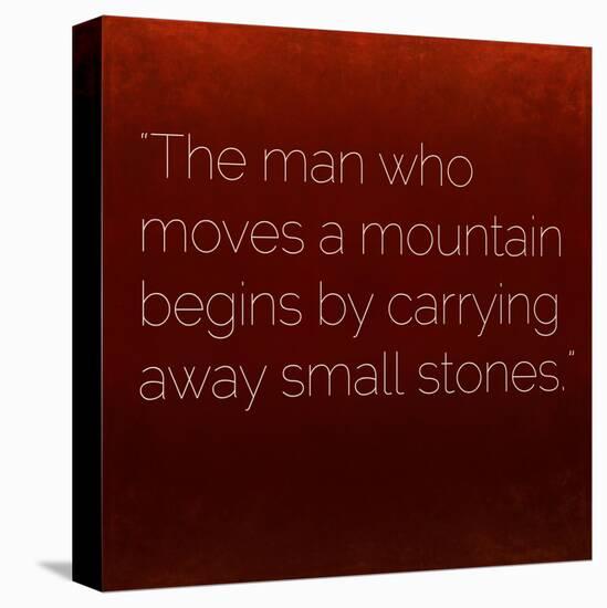 Inspirational Quote by Confucius on Earthy Background-nagib-Stretched Canvas