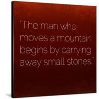 Inspirational Quote by Confucius on Earthy Background-nagib-Stretched Canvas