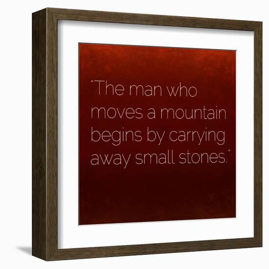 Inspirational Quote by Confucius on Earthy Background-nagib-Framed Art Print