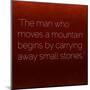 Inspirational Quote by Confucius on Earthy Background-nagib-Mounted Art Print