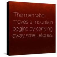 Inspirational Quote by Confucius on Earthy Background-nagib-Stretched Canvas