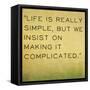 Inspirational Quote by Confucius on Earthy Background-nagib-Framed Stretched Canvas