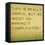 Inspirational Quote by Confucius on Earthy Background-nagib-Framed Stretched Canvas