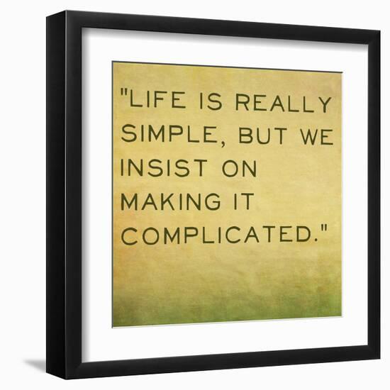 Inspirational Quote by Confucius on Earthy Background-nagib-Framed Art Print