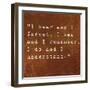 Inspirational Quote By Confucius On Earthy Background-nagib-Framed Art Print