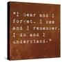 Inspirational Quote By Confucius On Earthy Background-nagib-Stretched Canvas