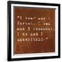 Inspirational Quote By Confucius On Earthy Background-nagib-Framed Art Print