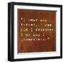 Inspirational Quote By Confucius On Earthy Background-nagib-Framed Art Print