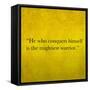 Inspirational Quote By Confucius On Earthy Background-nagib-Framed Stretched Canvas