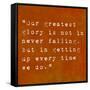 Inspirational Quote By Confucius On Earthy Background-nagib-Framed Stretched Canvas