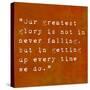 Inspirational Quote By Confucius On Earthy Background-nagib-Stretched Canvas