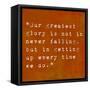 Inspirational Quote By Confucius On Earthy Background-nagib-Framed Stretched Canvas