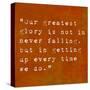 Inspirational Quote By Confucius On Earthy Background-nagib-Stretched Canvas