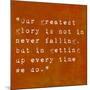 Inspirational Quote By Confucius On Earthy Background-nagib-Mounted Art Print