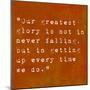 Inspirational Quote By Confucius On Earthy Background-nagib-Mounted Art Print