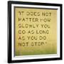 Inspirational Quote by Confucius on Earthy Background-nagib-Framed Premium Giclee Print