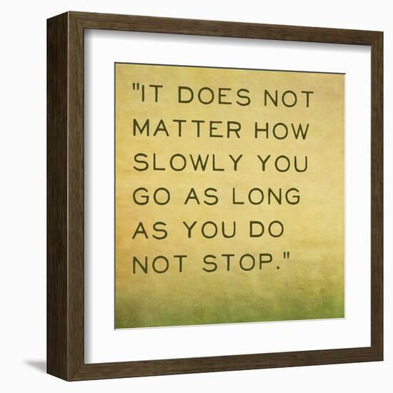 Inspirational Quote by Confucius on Earthy Background-nagib-Framed Art Print