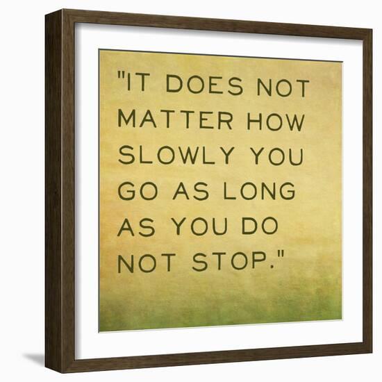 Inspirational Quote by Confucius on Earthy Background-nagib-Framed Art Print