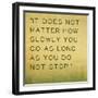 Inspirational Quote by Confucius on Earthy Background-nagib-Framed Art Print