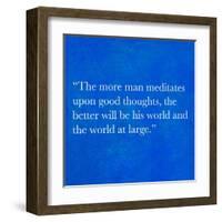 Inspirational Quote By Confucius On Earthy Background-nagib-Framed Art Print