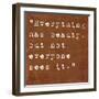 Inspirational Quote By Confucius On Earthy Background-nagib-Framed Art Print