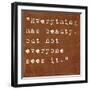 Inspirational Quote By Confucius On Earthy Background-nagib-Framed Art Print