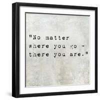 Inspirational Quote By Confucius On Earthy Background-nagib-Framed Art Print