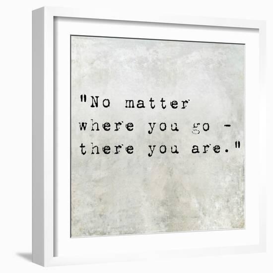 Inspirational Quote By Confucius On Earthy Background-nagib-Framed Art Print