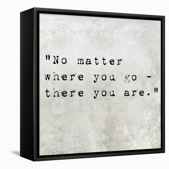 Inspirational Quote By Confucius On Earthy Background-nagib-Framed Stretched Canvas