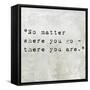 Inspirational Quote By Confucius On Earthy Background-nagib-Framed Stretched Canvas