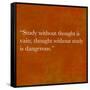 Inspirational Quote By Confucius On Earthy Background-nagib-Framed Stretched Canvas