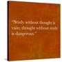 Inspirational Quote By Confucius On Earthy Background-nagib-Stretched Canvas