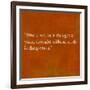 Inspirational Quote By Confucius On Earthy Background-nagib-Framed Art Print