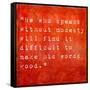 Inspirational Quote By Confucius On Earthy Background-nagib-Framed Stretched Canvas