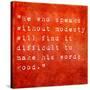 Inspirational Quote By Confucius On Earthy Background-nagib-Stretched Canvas