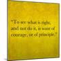 Inspirational Quote By Confucius On Earthy Background-nagib-Mounted Premium Giclee Print