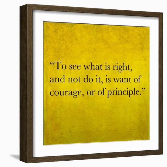 Inspirational Quote By Confucius On Earthy Background-nagib-Framed Art Print