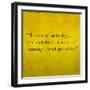 Inspirational Quote By Confucius On Earthy Background-nagib-Framed Art Print