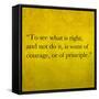 Inspirational Quote By Confucius On Earthy Background-nagib-Framed Stretched Canvas