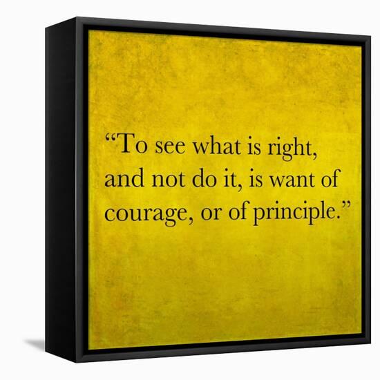 Inspirational Quote By Confucius On Earthy Background-nagib-Framed Stretched Canvas