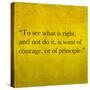 Inspirational Quote By Confucius On Earthy Background-nagib-Stretched Canvas