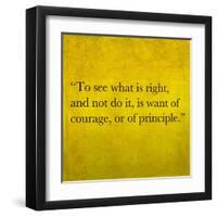 Inspirational Quote By Confucius On Earthy Background-nagib-Framed Art Print