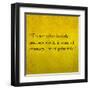 Inspirational Quote By Confucius On Earthy Background-nagib-Framed Art Print