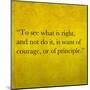 Inspirational Quote By Confucius On Earthy Background-nagib-Mounted Art Print