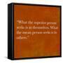 Inspirational Quote By Confucius On Earthy Background-nagib-Framed Stretched Canvas