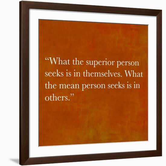 Inspirational Quote By Confucius On Earthy Background-nagib-Framed Art Print