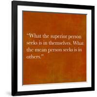 Inspirational Quote By Confucius On Earthy Background-nagib-Framed Art Print